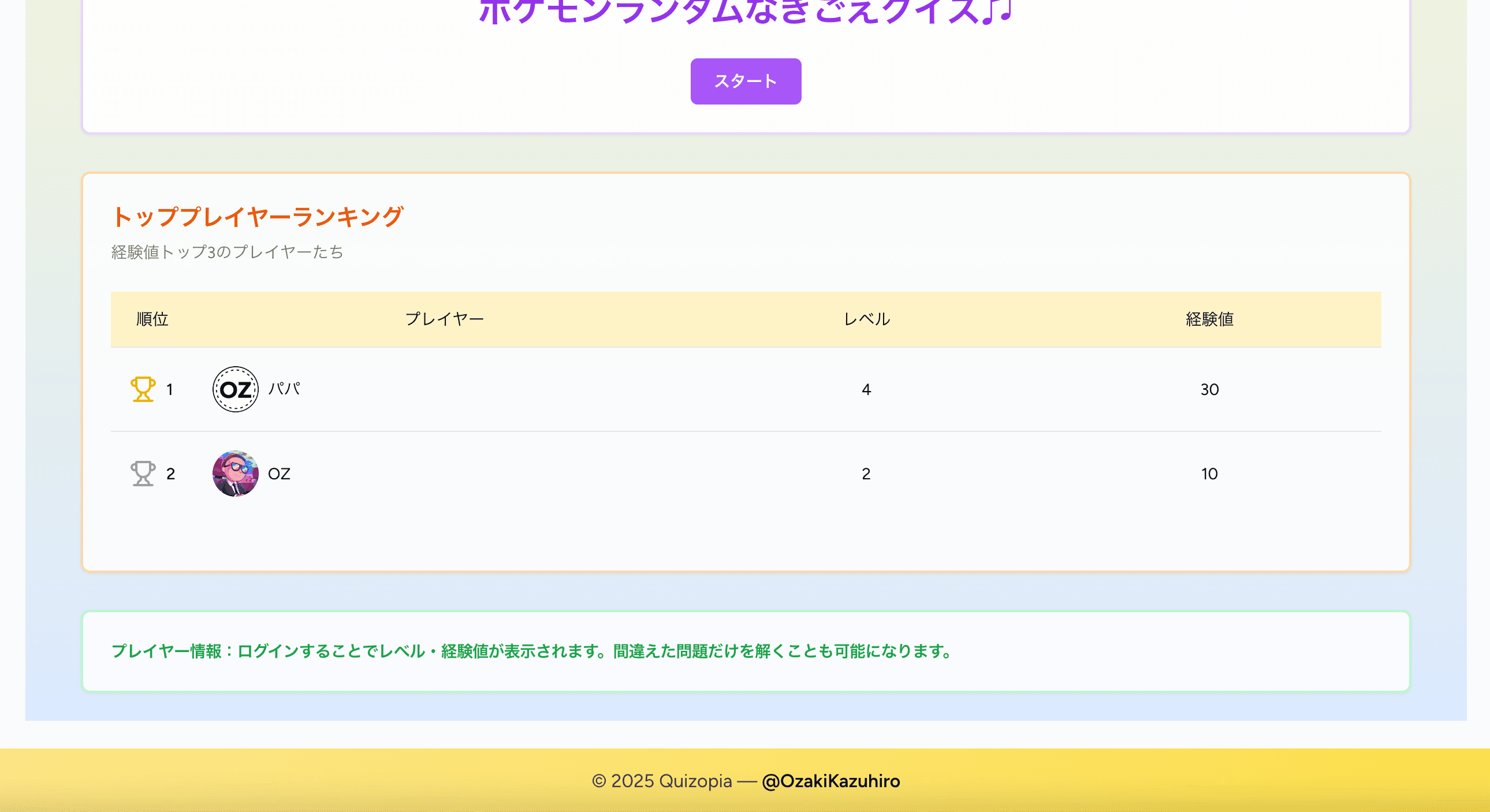 クイズアプリ「Quizopia」 - 2